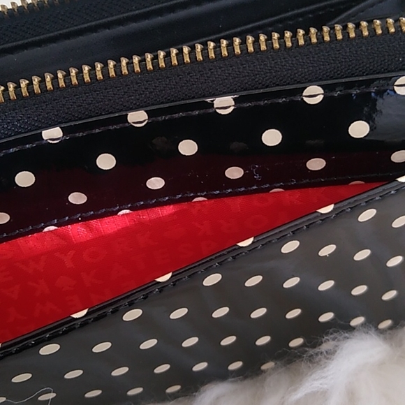 Kate Spade Wallet poke a dot black White - Picture 7 of 8